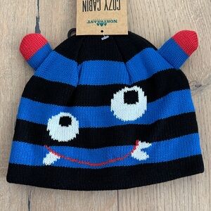 Northeast Outfitters | Kids Cozy Cabin Blue and Black Monster Beanie, OS‎